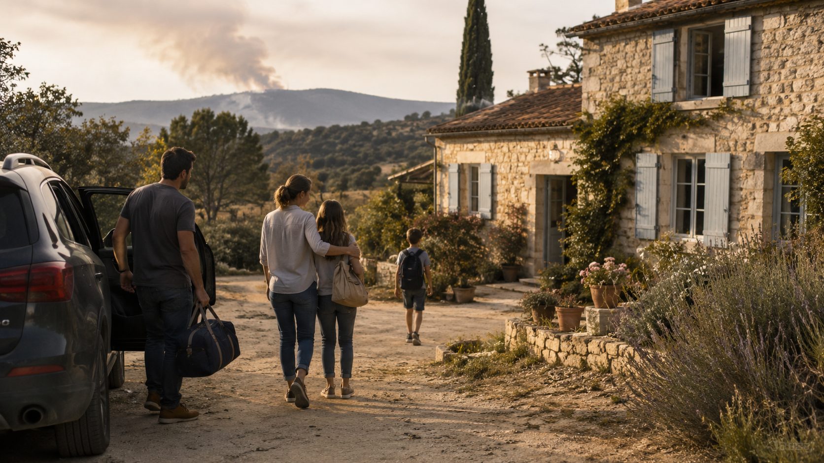 Image d’illustration du retour à la maison après l’incendie.